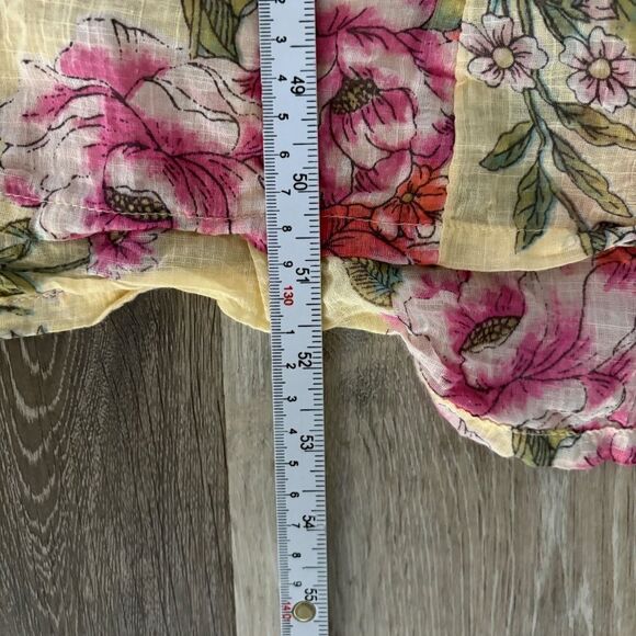 Billabong linger here yellow floral off the shoulder maxi dress size medium boho - Picture 12 of 16